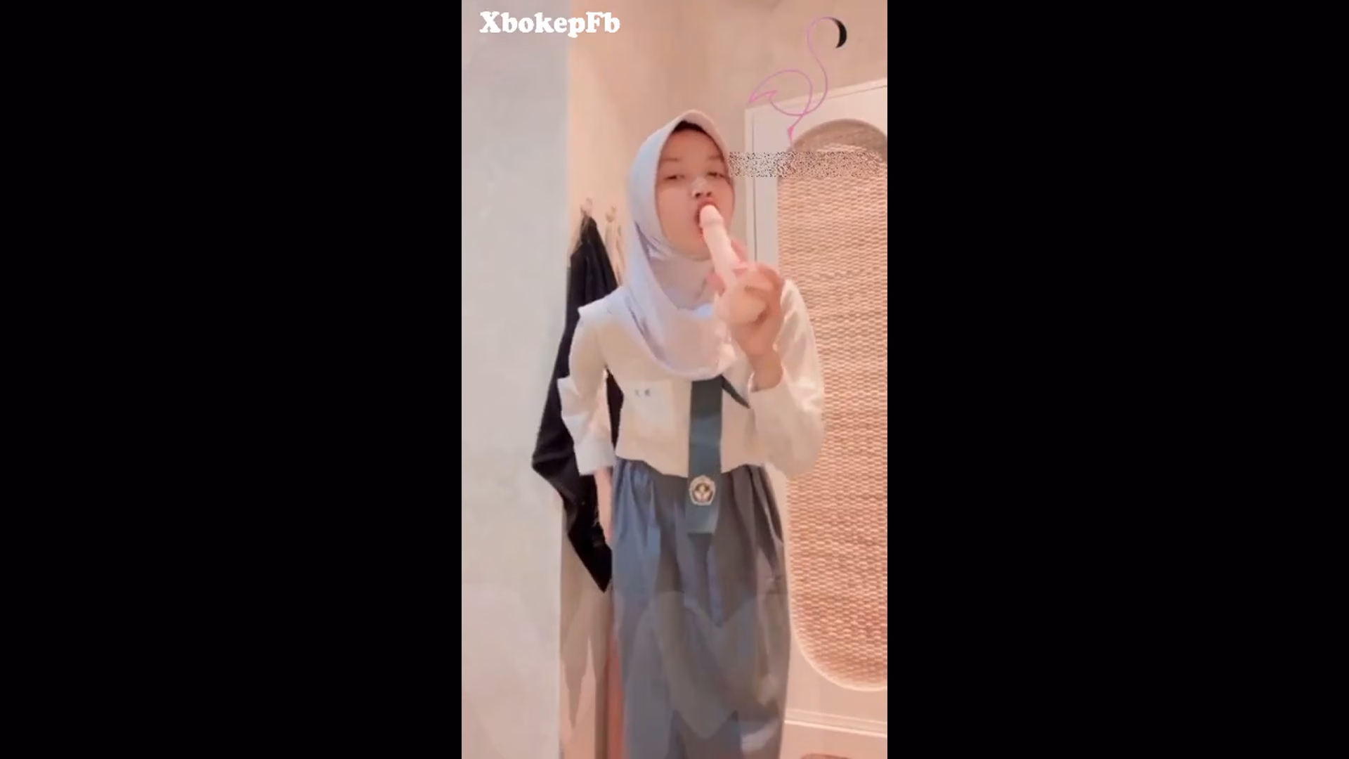 Lesti Jilbab Lengkap Pakai Seragam Colmek Dildo