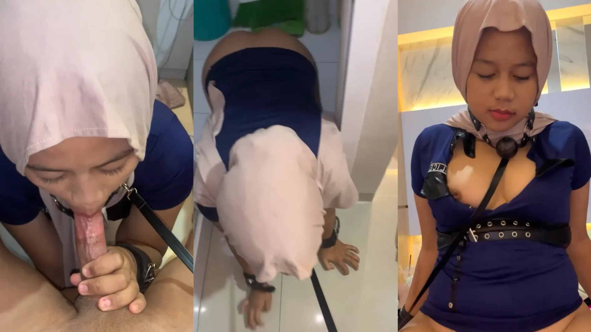 Istri Alim Jadi Binal Pake Kalung Anjing
