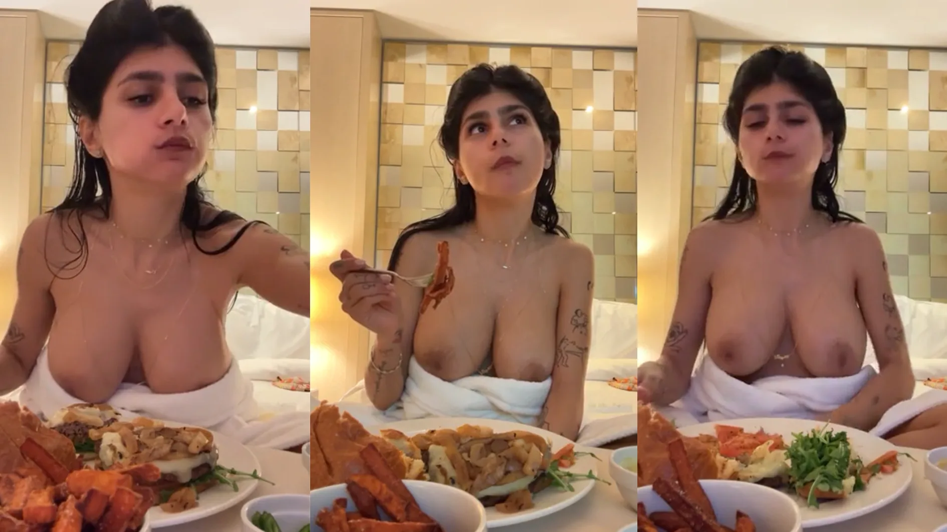 Mia Khalifa Makan Sambil Pamer Toket
