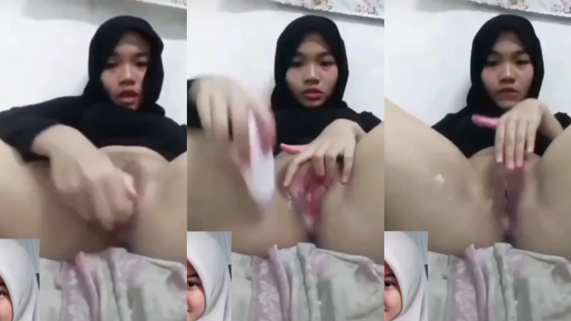 Abg Malay Tudung Hitam memek Pink Colmek