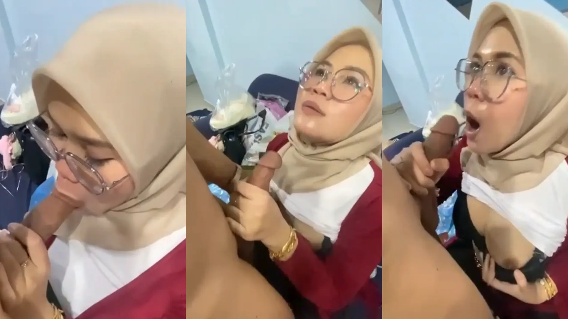 Syumildee Malay Tudung Coklat Nyepong Crot Di Mulut